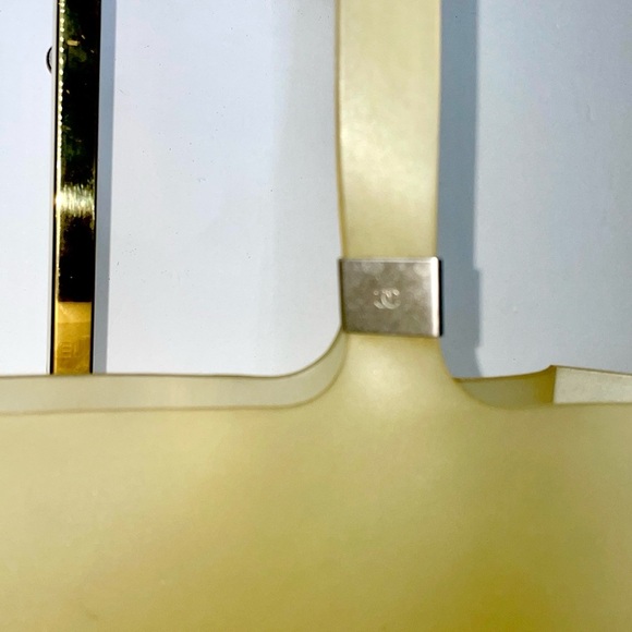 Authentic CHANEL Tote Bag rubber Yellow COCO Logo. Small tear on one handle: COA - Picture 15 of 16